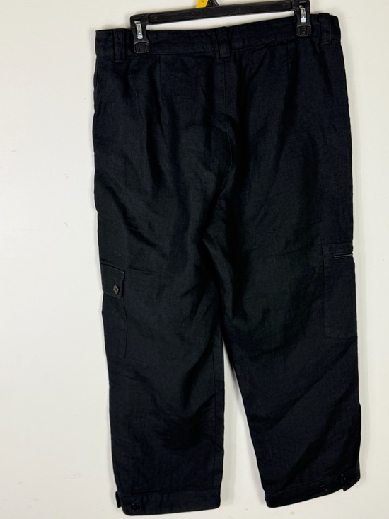 Lauren Ralph Lauren black linen cargo pants size 8 - Picture 2 of 16